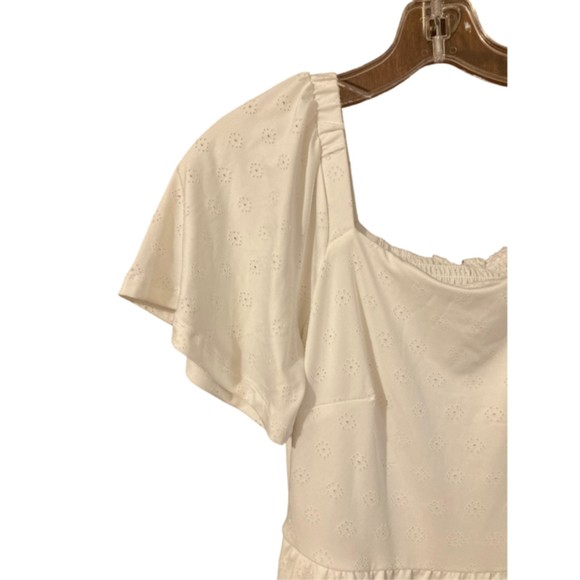 NWT Market & Spruce White Eyelet Dress size SP - Picture 4 of 10